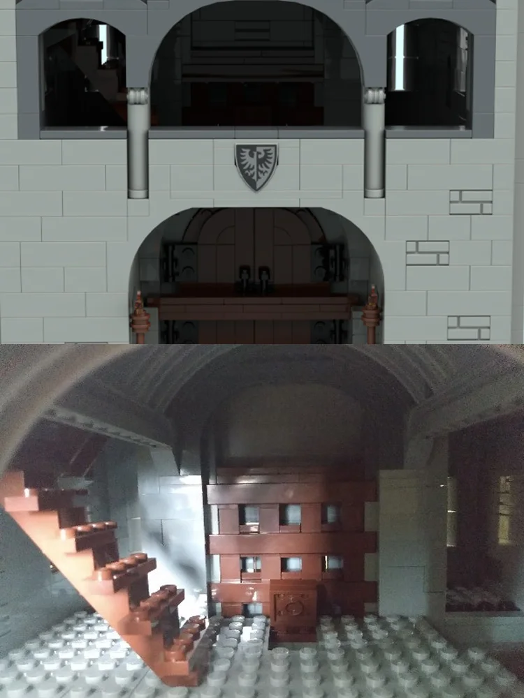 Blocchi di costruzione MOC Set di giocattoli di assemblaggio Modello di cancello del castello 1749 pezzi Regalo di festa creativo per tutti gli amanti dell'architettura