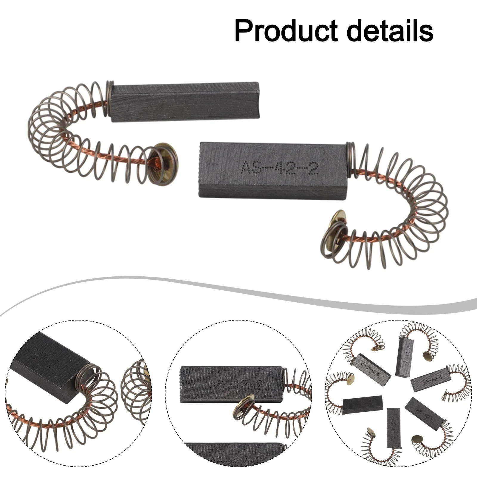 

Practical New Carbon Brushes Bushing Repair Parts 30x11x 6mm 6pcs Accessories Black And Gold For Electric Motor