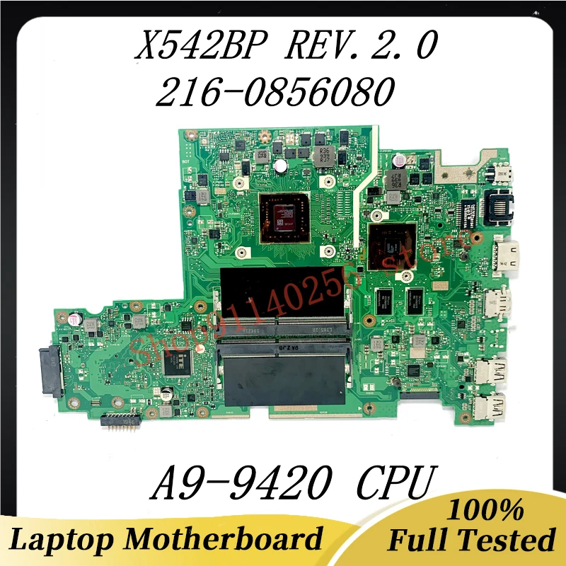 

X542BP REV.2.0 Free Shipping High Quality Mainboard For ASUS X542BP Laptop Motherboard 216-0856080 With A9-9420 CPU 100% Test OK