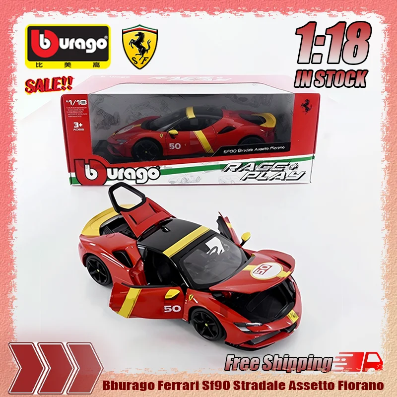 nouveau-en-stock-bburago-1-18-ferrari-sf90-stradale-assetto-fiorano-simulation-alliage-micro-moule-sous-pression-modele-de-voiture-de-sport-jouet-personnalise-cadeau