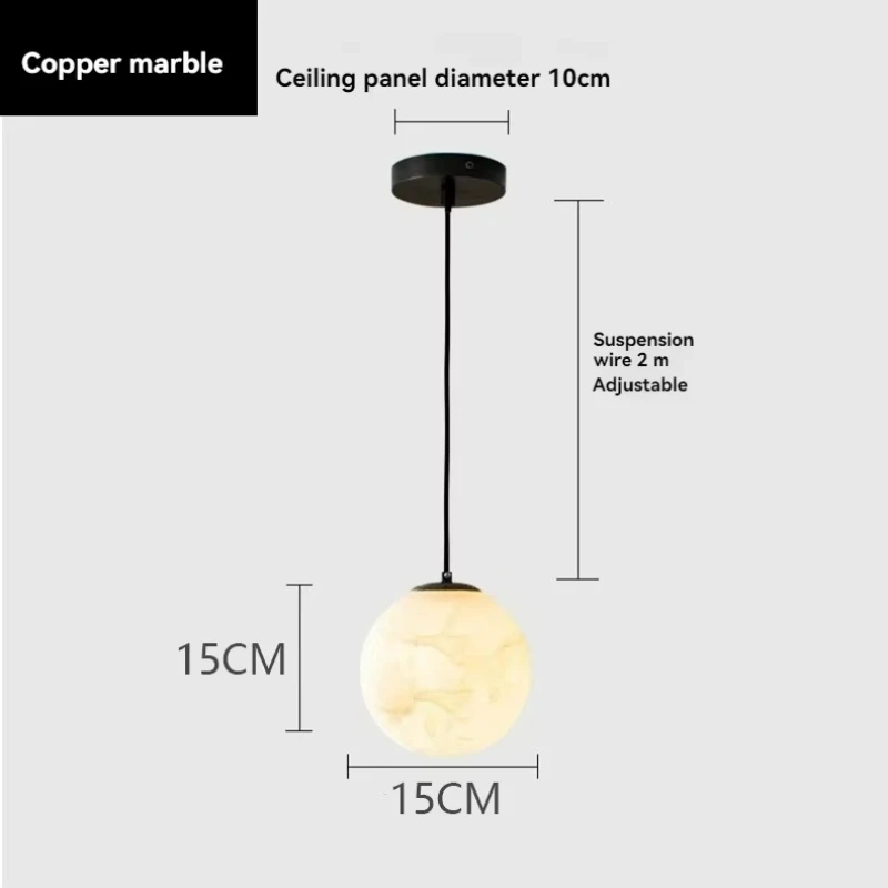 Nordic Marble Luxury LED Pendant Light Natural Stone Creative Chandelier Home Decor for Bedroom Corridor Stair Art Hanging Lamps