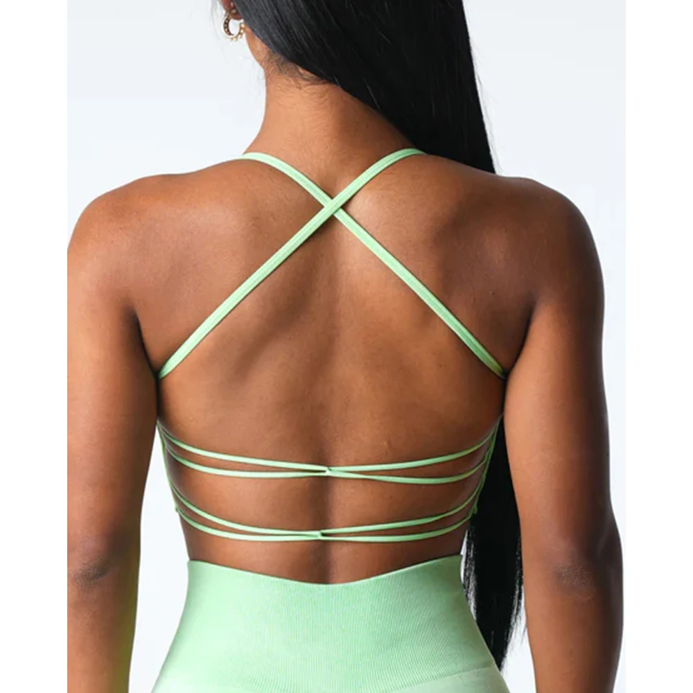 Invincible Seamless Bra Spandex Woman Fitness Elastic Breathable Breast Enhancement Leisure Sports Underwear Yoga bra image 3