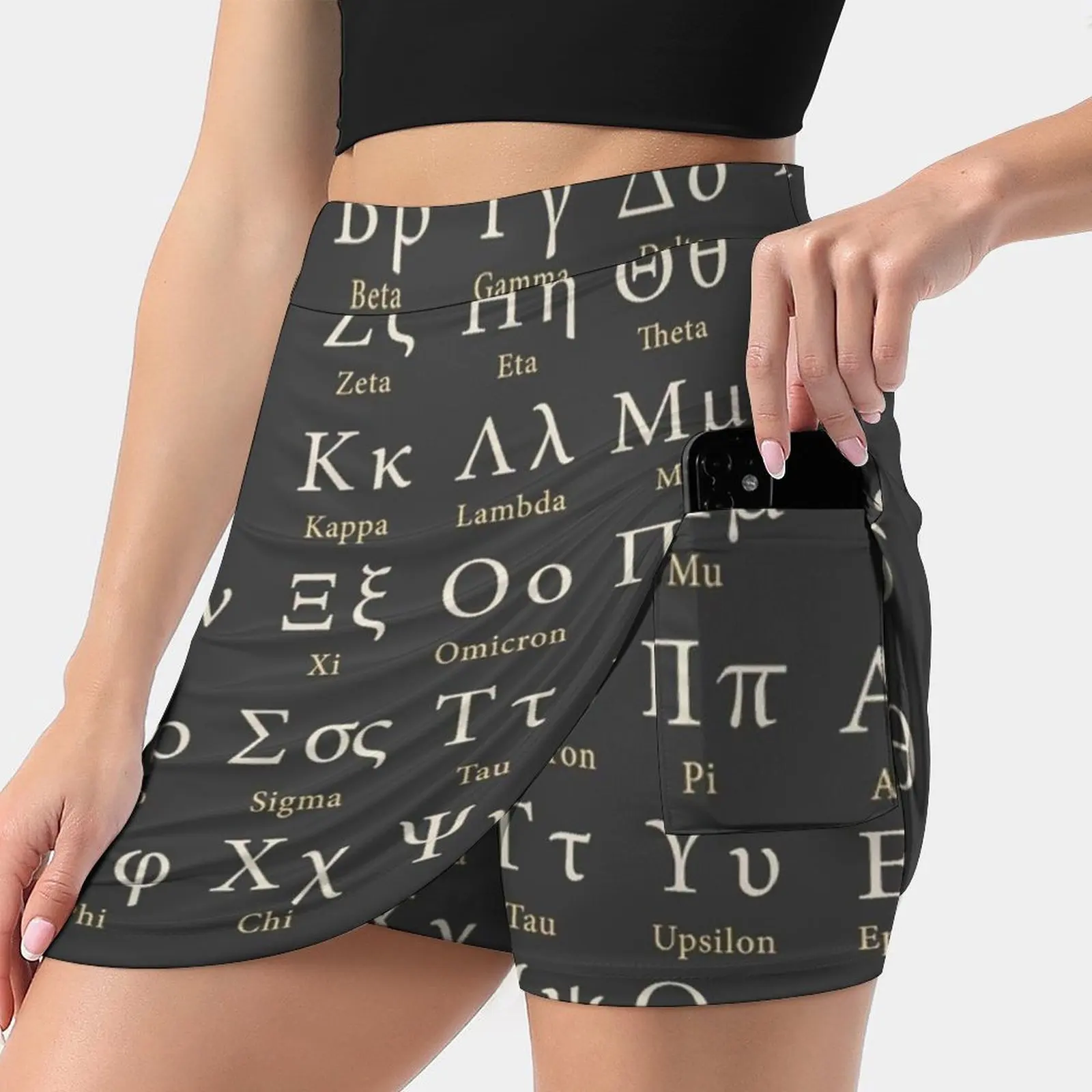 The Greek Alphabet Korean Fashion Skirt Summer Skirts For Women Light Proof Trouser Skirt Greek Alphabet Alphabet Greek Greece