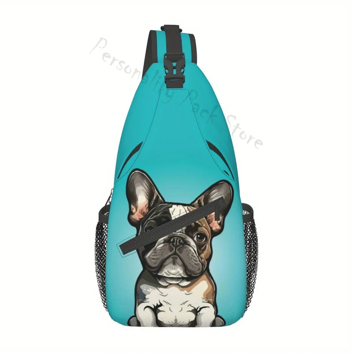 Fashion French Bulldog Crossbody Sling zaino uomo Frenchie Dog Shoulder Chest Bags per viaggi in bicicletta