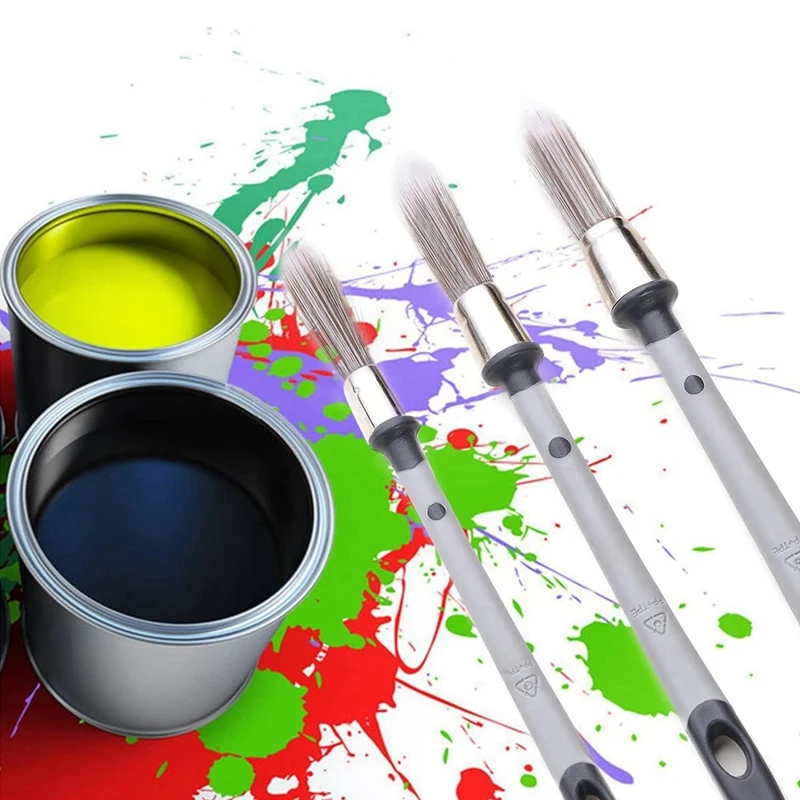 

1Pcs Small Paint Brush, Paint Brushes For Walls, Touch Up, Baseboards, Paint Brush For House Wall Corners Easy To Use Grey