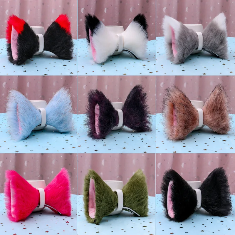 Vrouwen Lady Cat Fox Maid Pluche Oor Haar Clip Props Bands Anime Cosplay Kostuum Halloween Kerst