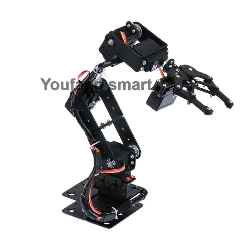 360 Degrees 6 DOF Robot Metal Alloy Mechanical Arm Claw Kit MG996R for Arduino Robotics Kit Educational Ps2 Programmable Toys