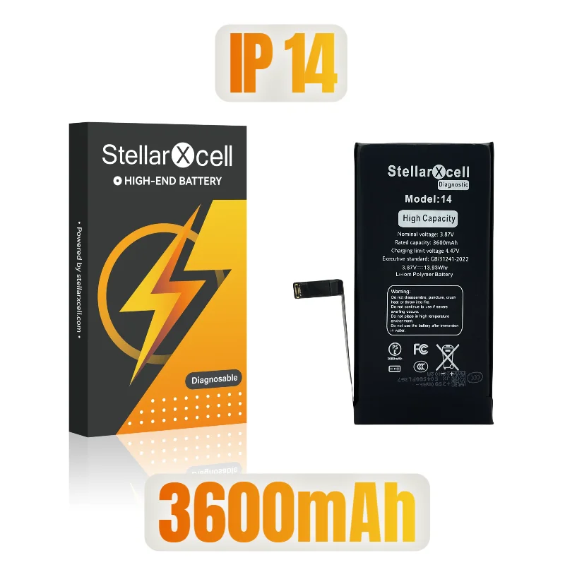 StellarXcell Diagnostische Batterij tonen echt deel geen pop up bericht voor iphone 12mini 13Pro 14Plus 15Promax batterij vervanging