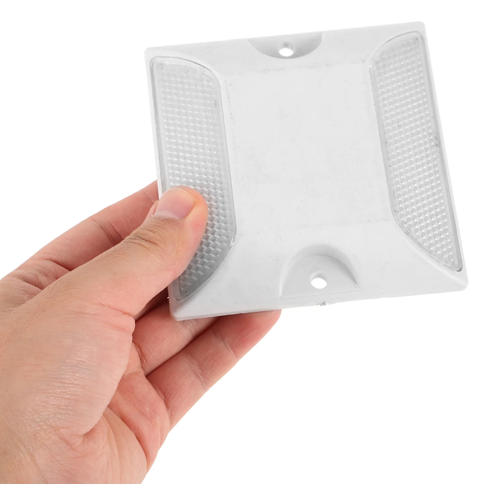 2Pcs Reflective Road Markers Dual Yellow Raised Design Driveway Pavement Safety Emergency Reflectors for Roadside Use