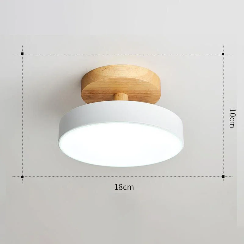 Nordic Hallway Led Ceiling Lamps Pink Wood Round Ceiling Light For Dining Room Bedroom Lights Bathroom Decor Lighting Fixtures