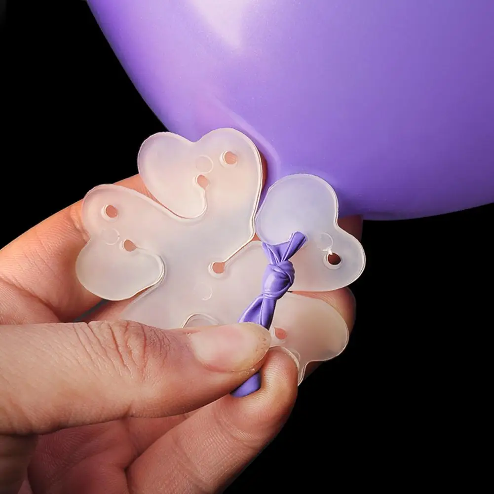 20Pcs Balloons Clips 5-in-1 Flower Shape Balloon Seal Clip Air Leak-proof Fixed Plastic Plum Flower Shaped Balloon Clips