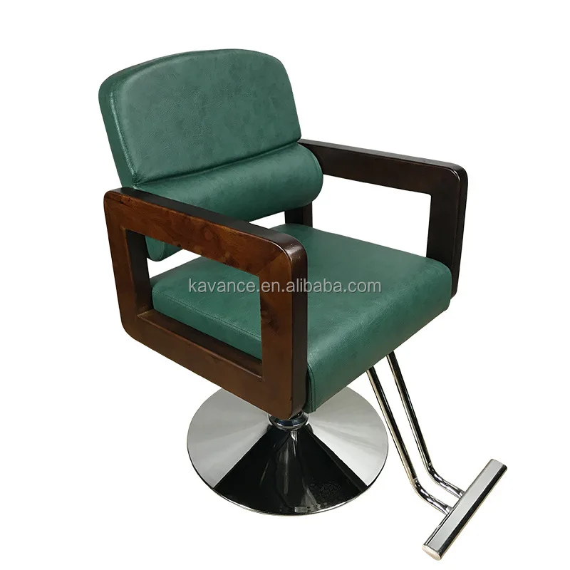 

High Quality Modern Salon Furniture Synthetic Leather Barber Chair Wood Cheap Barber Chair