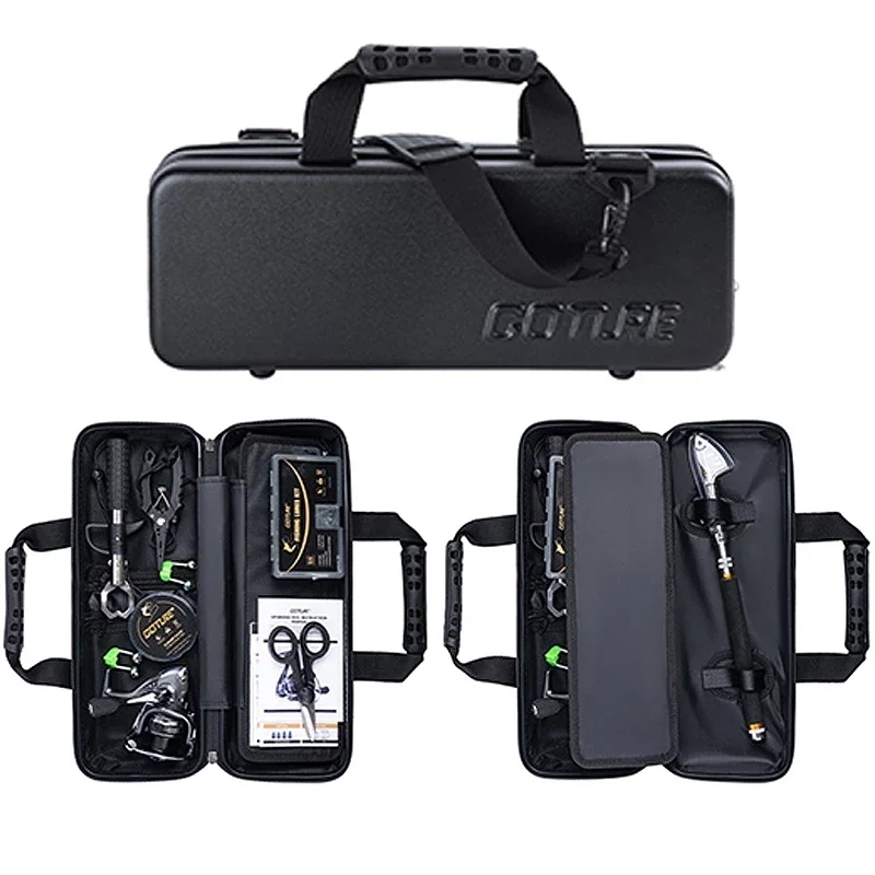 

Goture Portable Telesscopic Fishing Rod Full Set Portable Hard Bag Spinning Fishing Rod Reel Line Lure Combos Set for Travel