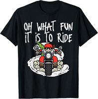Christmas What Fun Is To Ride Biker Santa Xmas Men T-Shirt Funny T Shirts Offensive Tee Cotton Retro Street Fashion Men's Shirt