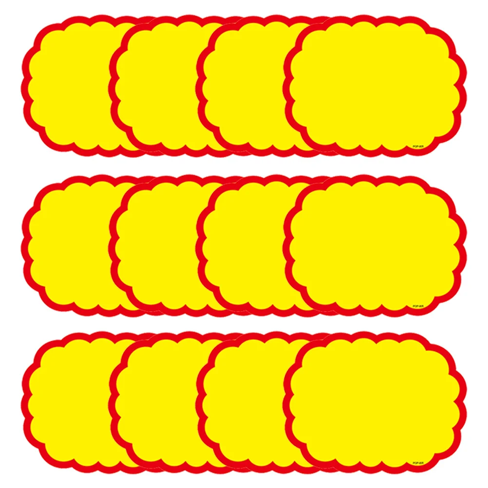 

20pcs Price Tags Explosion Shape Display Signs For Market Promotional Label Stickers Cards Paper Commodity File Folder Label