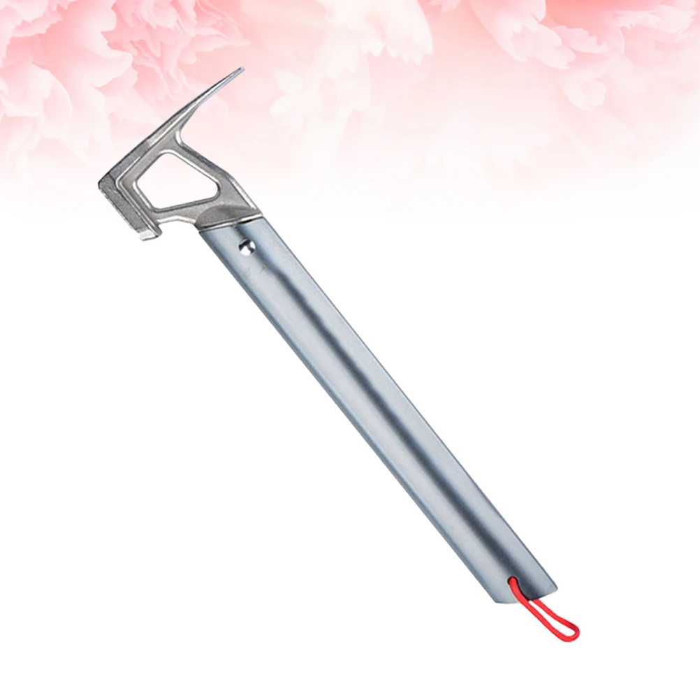 

Lightweight Aluminum Alloy Outdoor Hammer Multi-Function Tent Canopy Nail Tool For Camping Hiking Portable Hand Strap Included