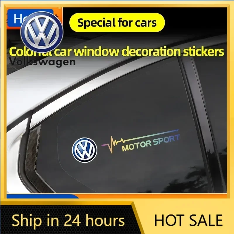 

Новые наклейки на окна автомобиля VW, креативные наклейки, красочные наклейки с логотипом для Volkswagen VW Scirocco Golf Amarok T5 Passat Polo Arteon J
