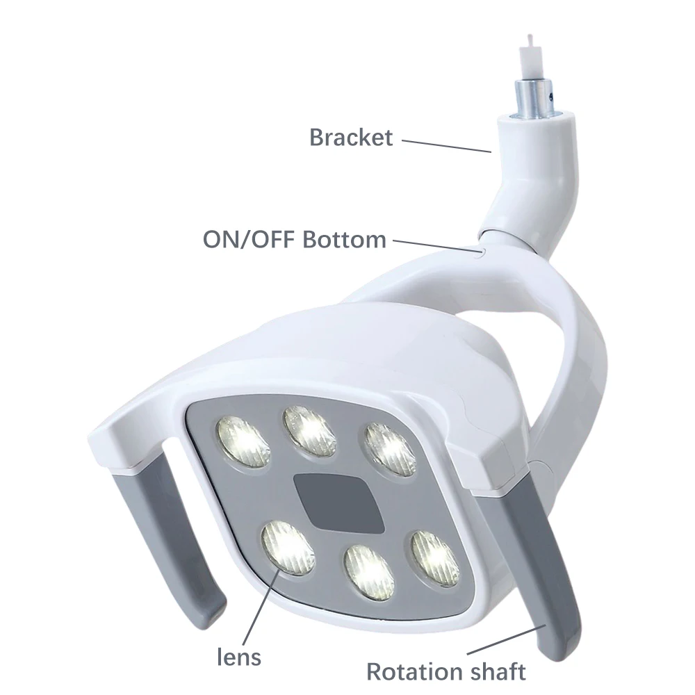 Dent    al LED Lamp 6 LEDs Sensor Movable Surgical Flashing LED Light for Dent    al Chair Operation Light for Dentistry Unit Ch