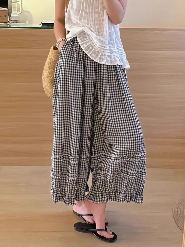 Wide Leg Pants Vintage Womens Winter Plush Lined Gothic Punk High-Street Thermal Cozy Velvet Fleece-Lined Slit Relaxed Sashes OL