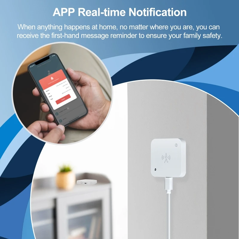 Tuya WiFi مستشعر الوجود البشري الذكي كشف الحركة ضوء الإنارة الاستشعار السلكية التطبيق إشعار الحياة الذكية مساعد المنزل