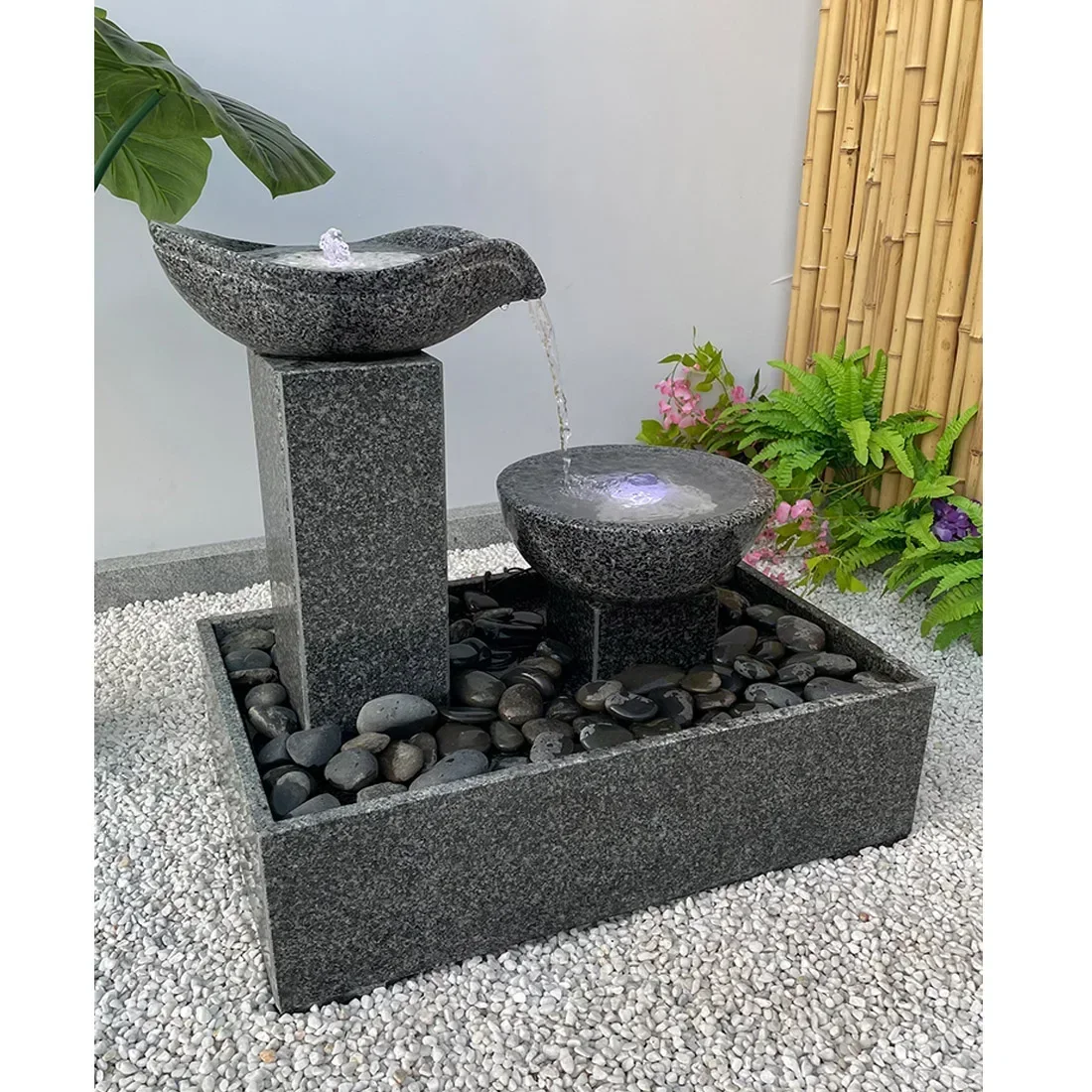 cross-border  Circulating Water New Chinese Fountain Decoration Home Balcony Outdoor Courtyard Water Landscape Recruits Wealth