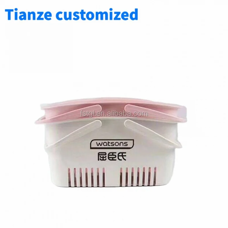 [Customized]good quality plastic small cute pink shopping basketball with handle