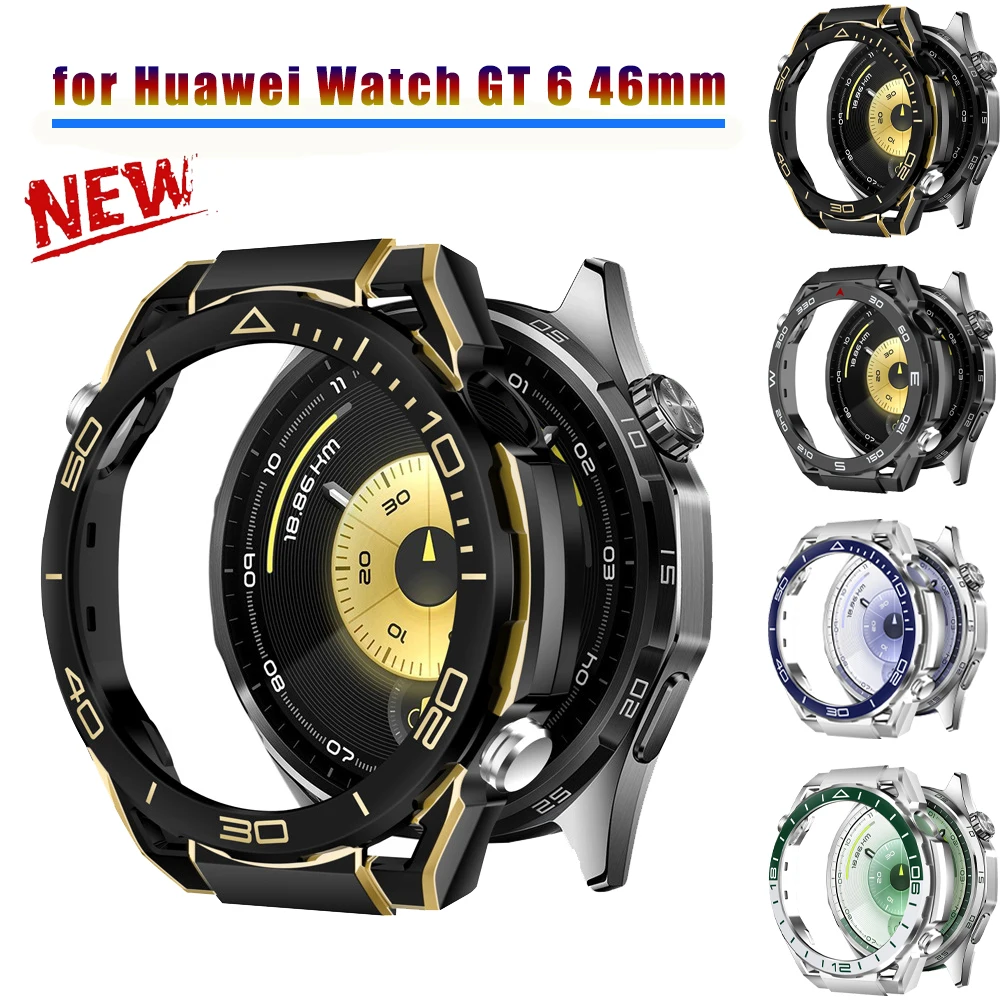 

Полый защитный чехол, защитный чехол для Huawei Watch GT6 46 мм, необыкновенный главный бампер, чехол для часов, аксессуары