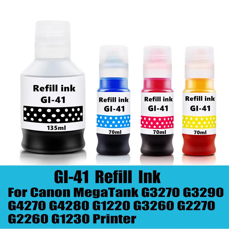 

GI-41 GI 41 Refill dye Ink for Canon PIXMA G1420 G2420 G2460 G3420 G3460 printer Canon GI-41 Dye ink