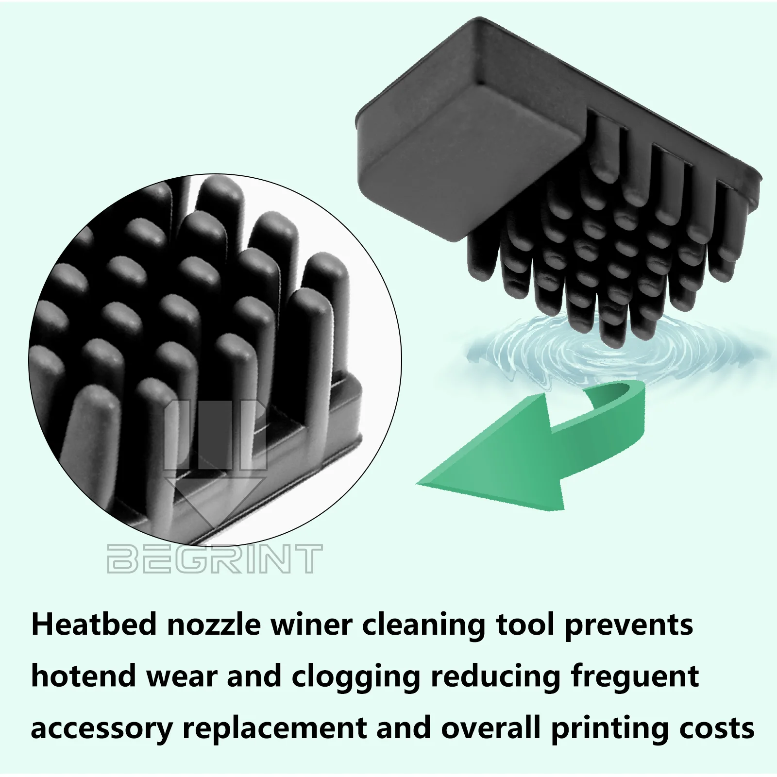 ممسحة السيليكون ل Elegoo Centauri الكربون فوهة فرشاة فوهة أداة تنظيف فوهة ممسحة فرشاة السيليكون تنظيف قوي #3