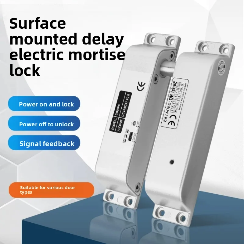 KOB Surface Mounted Plug-in Access Control Lock 12/24V Iron Door Access Control System Electromagnetic Electric Control Lock