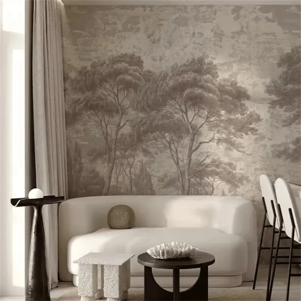 Custom Cartoon forest wallpapers for living room papier peint mural flooring tree wall paper for kids room 3D home decoration