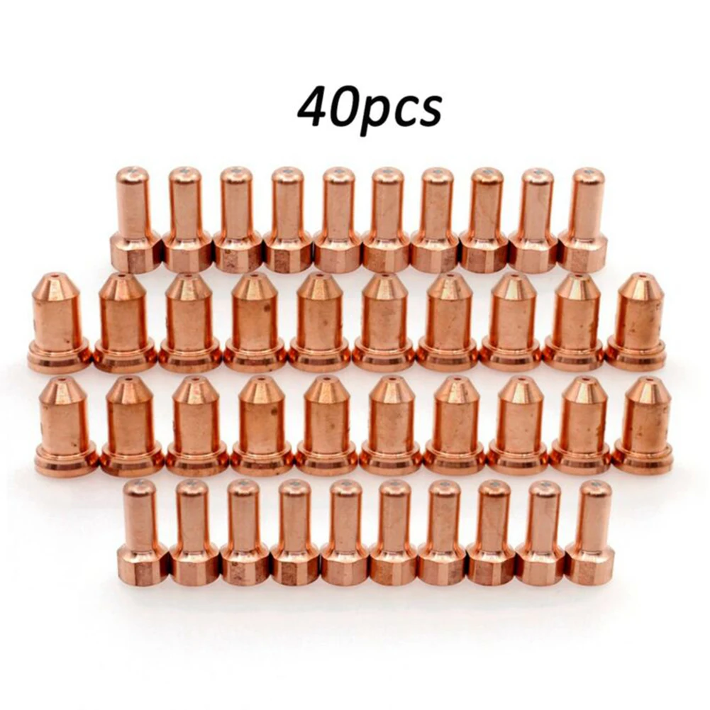 40PCS/set Plasma Electrode Tip Nozzles For Unimig SC80 Cutting Torch Cut 45 Cutter Machine Consumables Welding Supplies