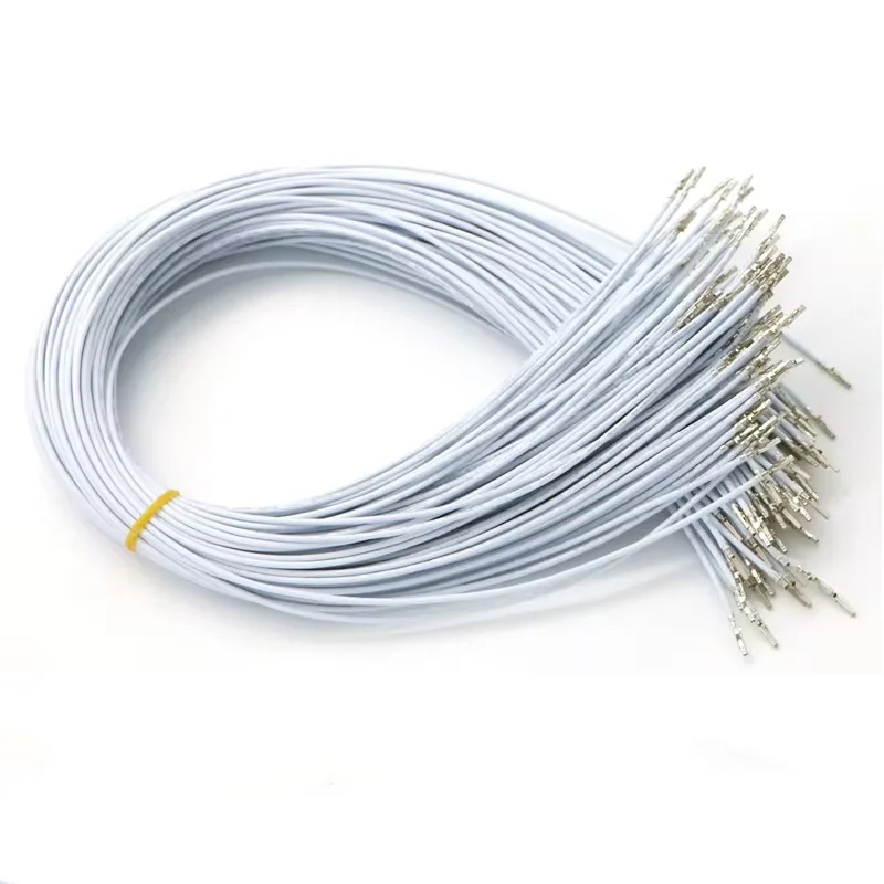 50pcs/Lot 30cm White Color UL1007 18AWG ATX / PCI-E / EPS Female to Female Crimp Terminal Pins Wire Free Shipping.