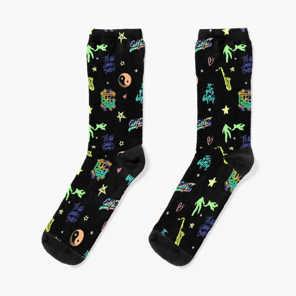 

Griz Pattern in Color Socks floral Christmas winter gifts Socks Women Men's