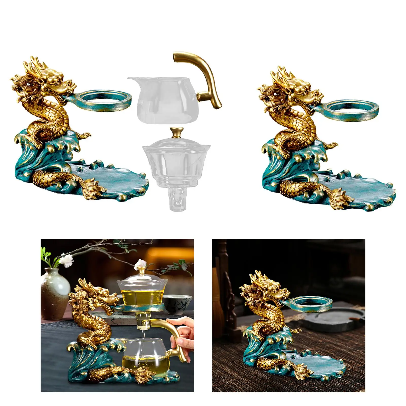 Tetera de Kung Fu fácil de limpiar, fabricante de té resistente al calor, juego de té de Kung Fu para regalo de cumpleaños, casa de té, decoración de Mesa del hogar del Día del Padre