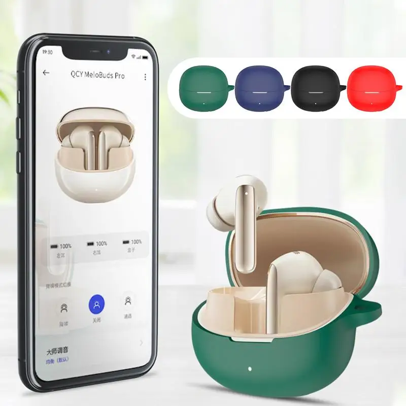 For QCY Melobuds Pro Earphone Case Wireless Headphone Protective Case Portable Creative Silicone Anti-drop Earbud Case Earphone