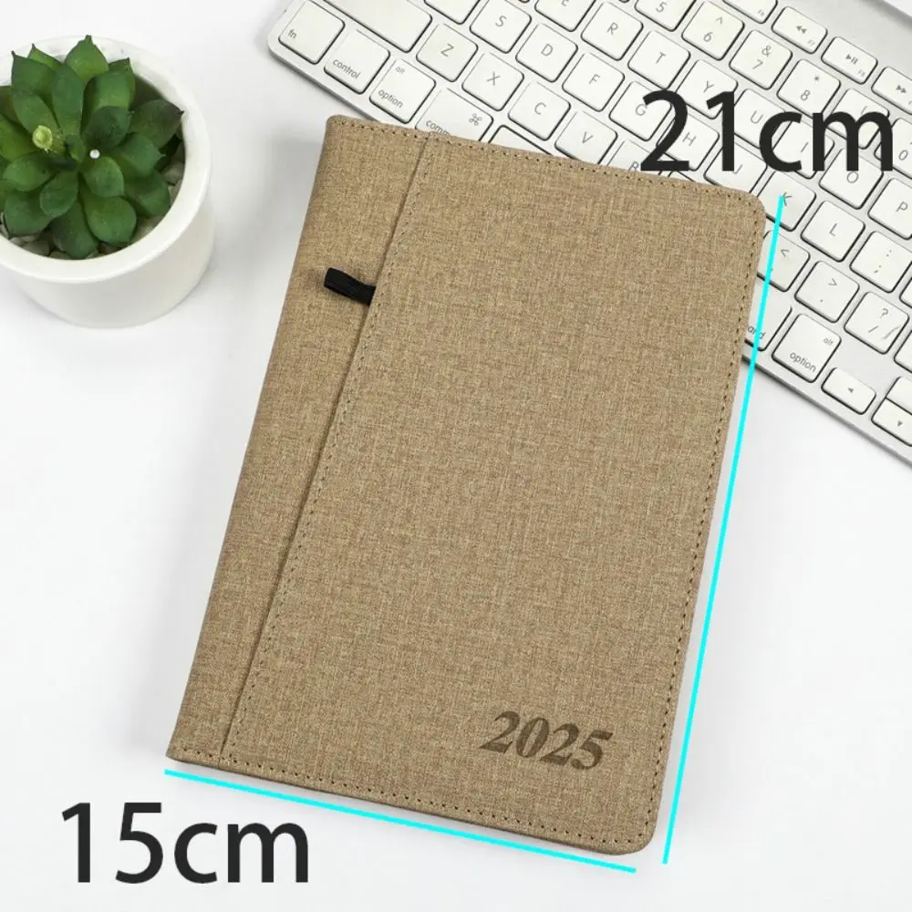 A5 2025 Agenda Planner Notebook 156 Pages Soft PU Cover 2025 Journal Notebooks Thicken Simple Business Notebook