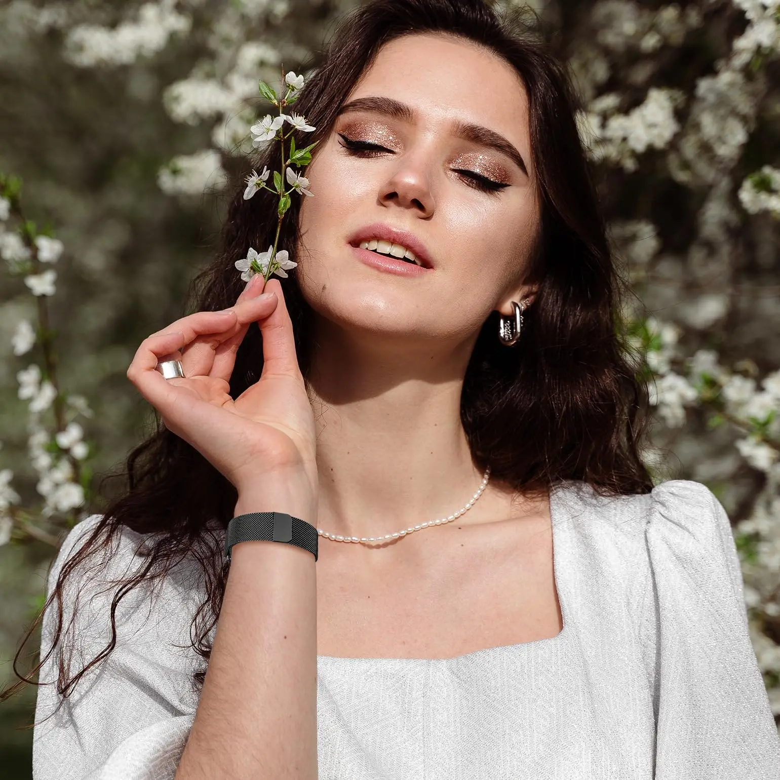 Pasek Milanese Loop do Samsung Galaxy Fit 3 Akcesoria Metalowy pasek ze stali nierdzewnej Bransoletka Correa Magnetic Galaxy Fit3