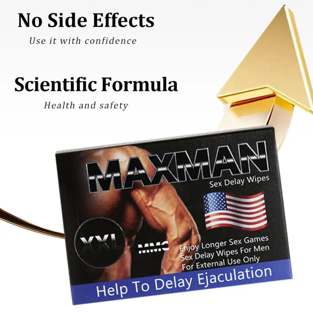 MAXMAN الانتصاب طويلة الأمد تأخير القضيب مناديل التحمل الجنس إطالة الاستخدام الخارجي مكافحة سرعة القذف تأخير مناديل للرجال