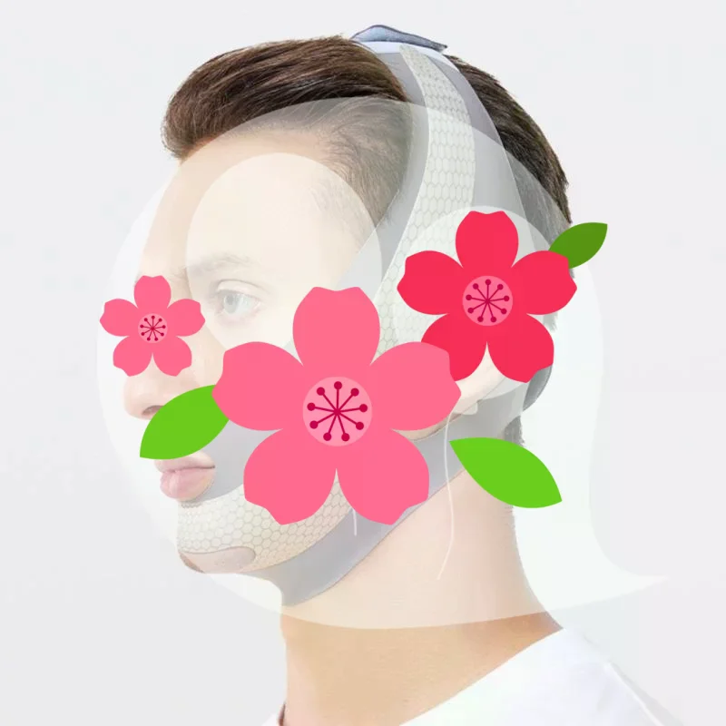 قناع الوجه للذقن المزدوجة، قناع الوجه الرقيق، ضمادة التخسيس، حزام العناية بالبشرة، شكل رفع يقلل من ترقق الوجه للرجال #6