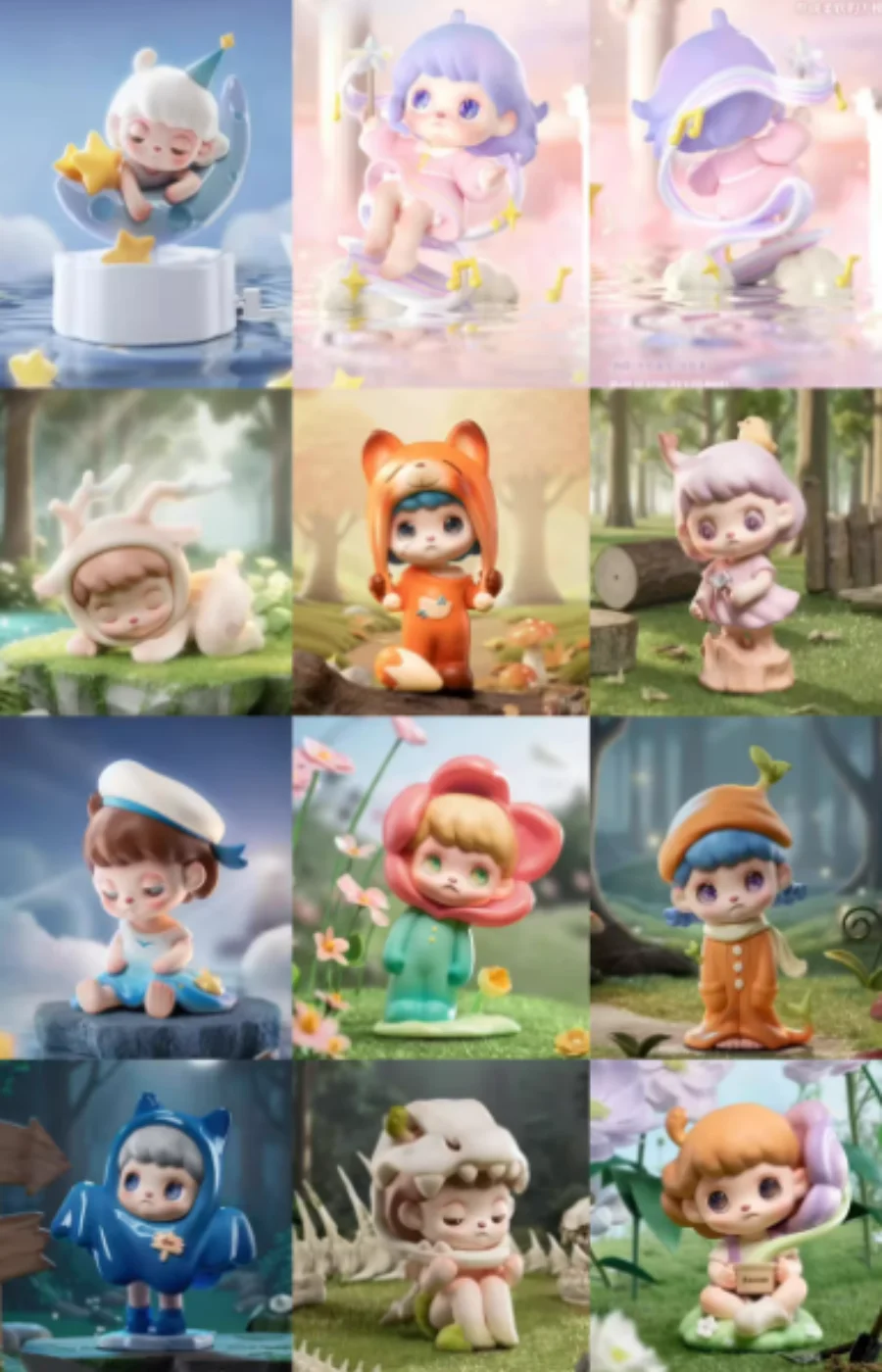 

Genuin Anmoo Listen Attentively Series Blind Box Lovely Desk Decoration Anime Figure Pvc Model Doll Mystery Box Trendy Toys Gift