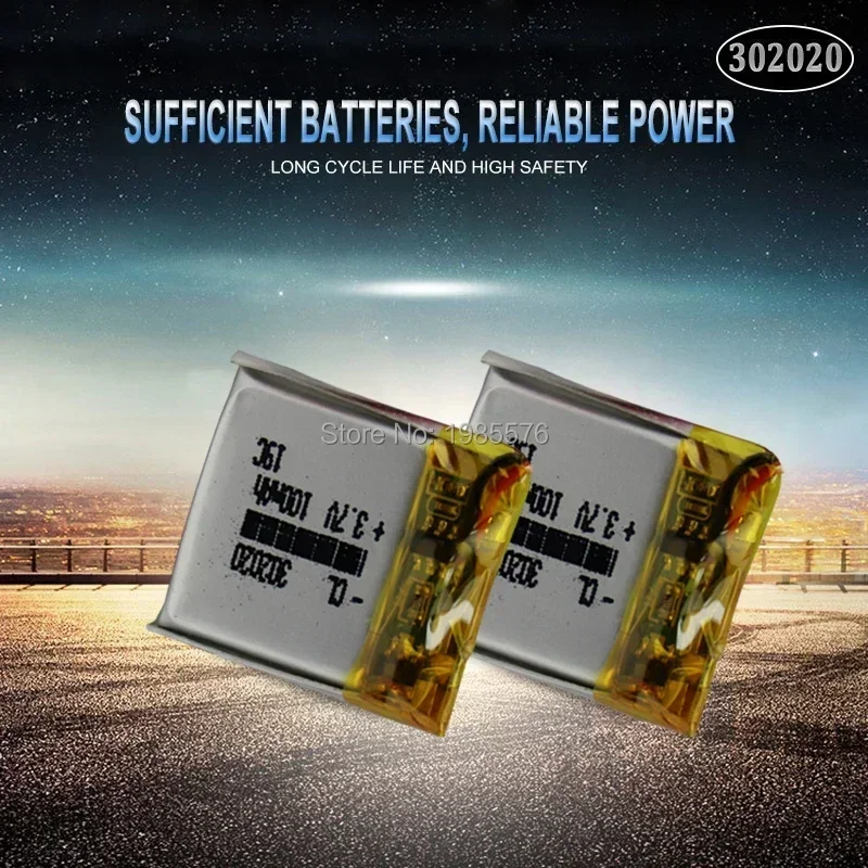 3.7 فولت 100 مللي أمبير 20*20*3 مللي متر بطاريات ليثيوم أيون بوليمر 302020   لتاكوغراف MP3 GPS سماعة بلوتوث بطارية قابلة للشحن