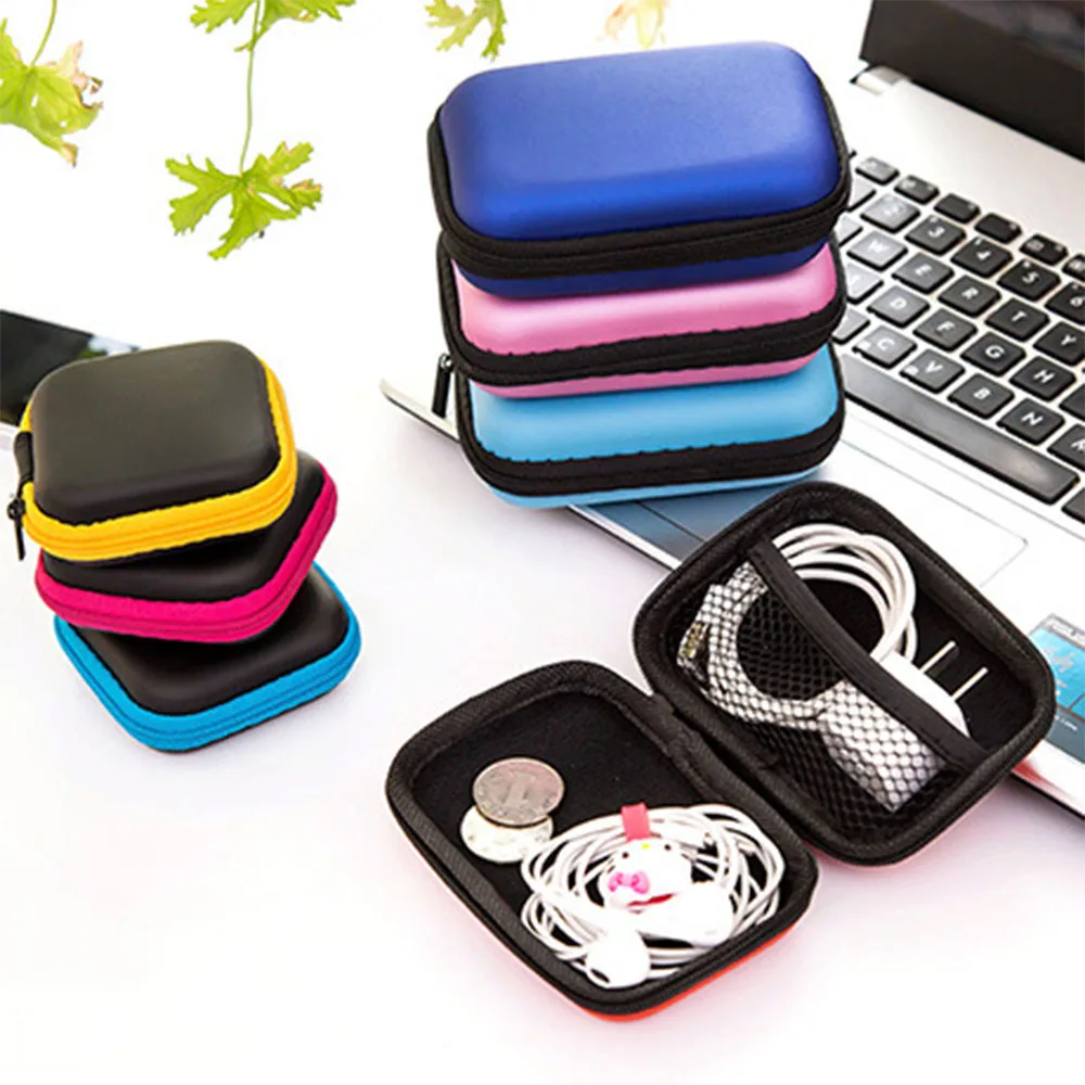 Hold Case Storage Case For Headphones Earphone Earbuds Carrying Hard Bag Box Case For Keys Coin Travel Earphone Accessories