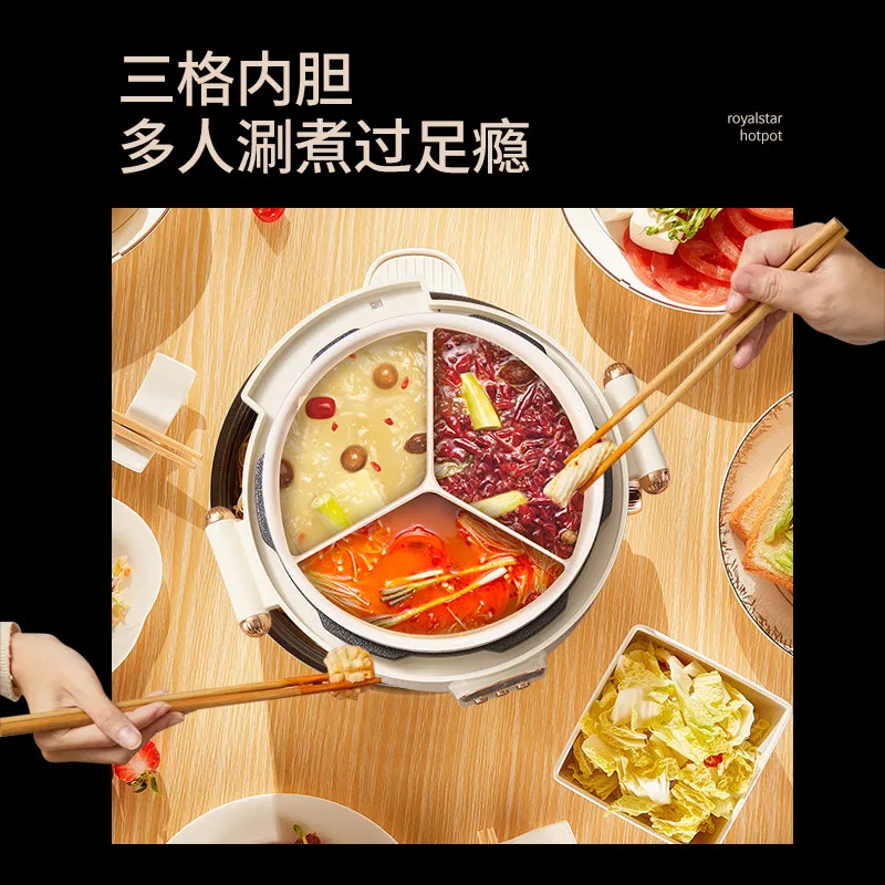 For Korean Style Electric Pressure Cooker with3 Types Liners Ceramic Non-Stick Dual Mandarin Duck Pot Multi-function Rice Cooker