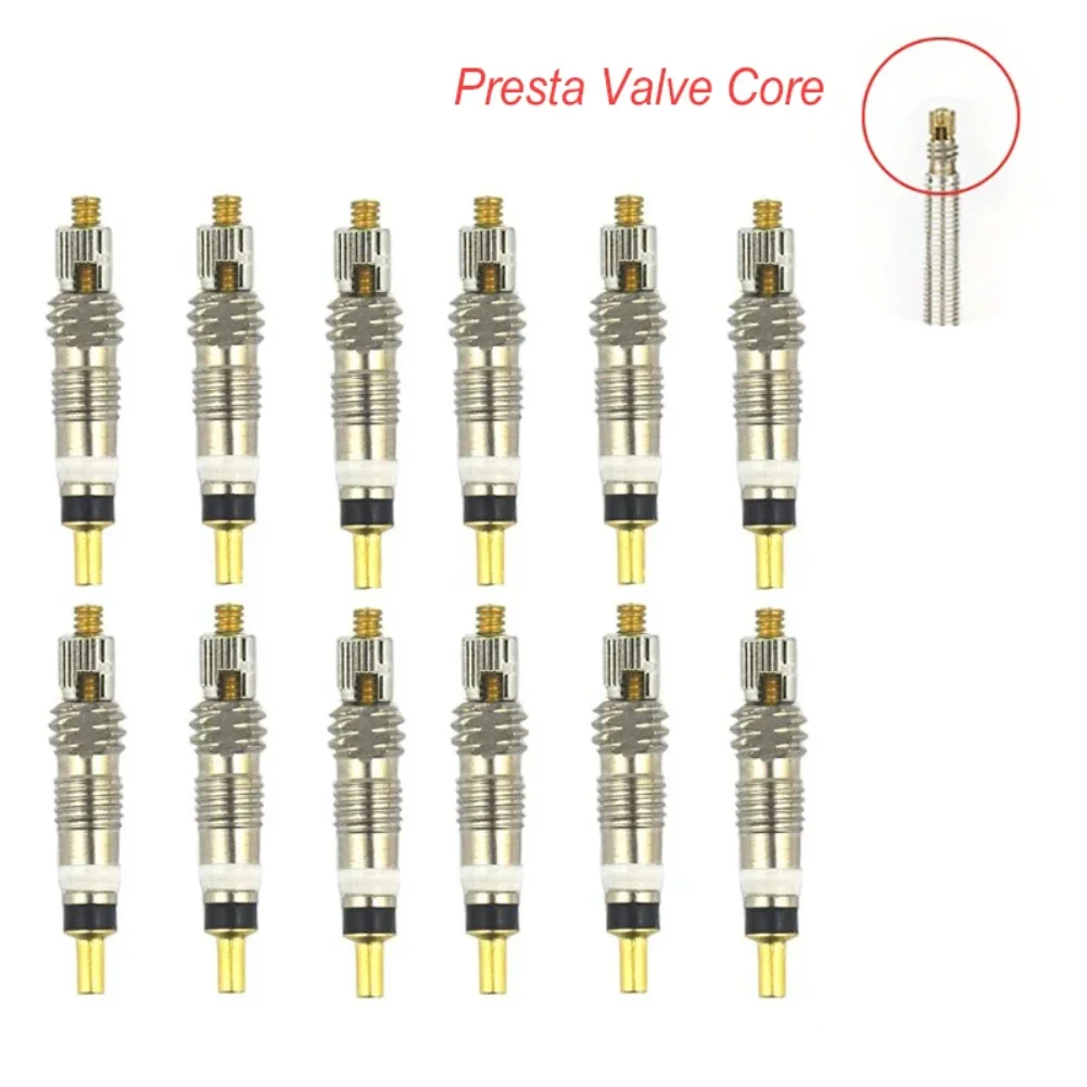 

2~40pcs Bicycle Removable Presta Valve Core Bike Replacement Brass Tubeless Core for Road MTB Bike