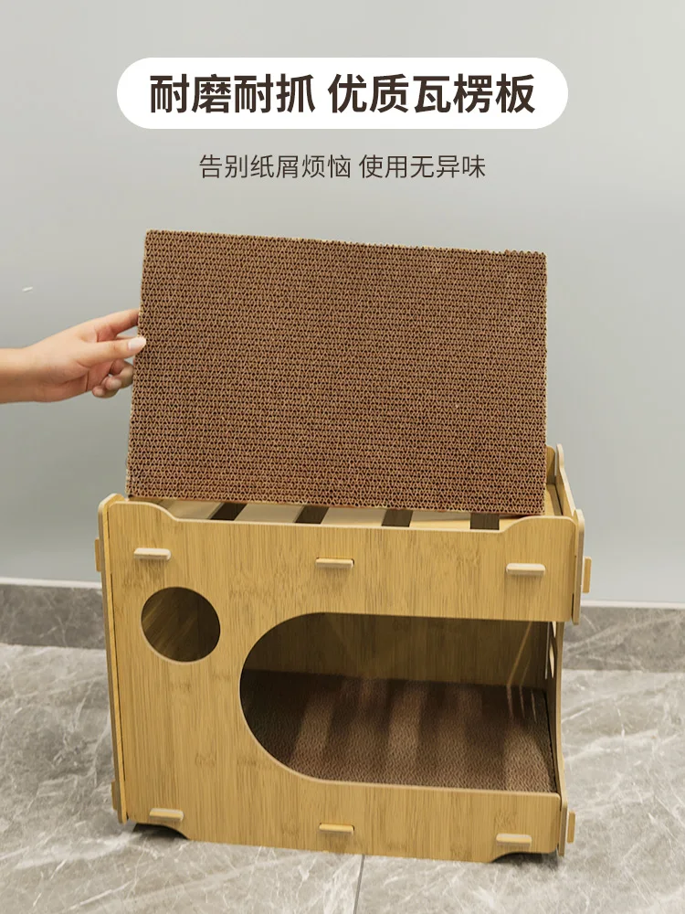 Cat Scratch Board Wear-resistant Cat Cat Nest Cat Scratch Board Integrated Universal Corrugated Cat Claw Grinder Can Be Spliced