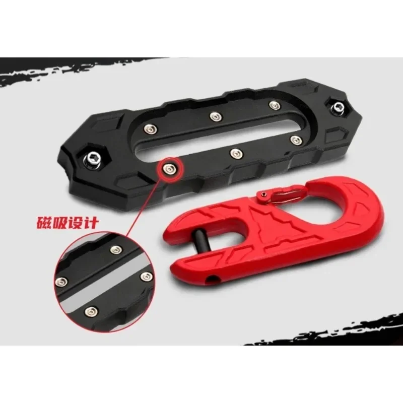 Universal Aluminum Hawse Fairlead, Synthetic Rope Guide, Bolt Pattern, Black