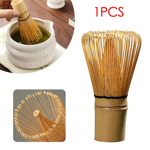 1PCS 대나무 말차 거품기 브러쉬 말차 녹차 가루 거품기 티웨어 액세서리 대나무 차센 차 도구 차 브러쉬