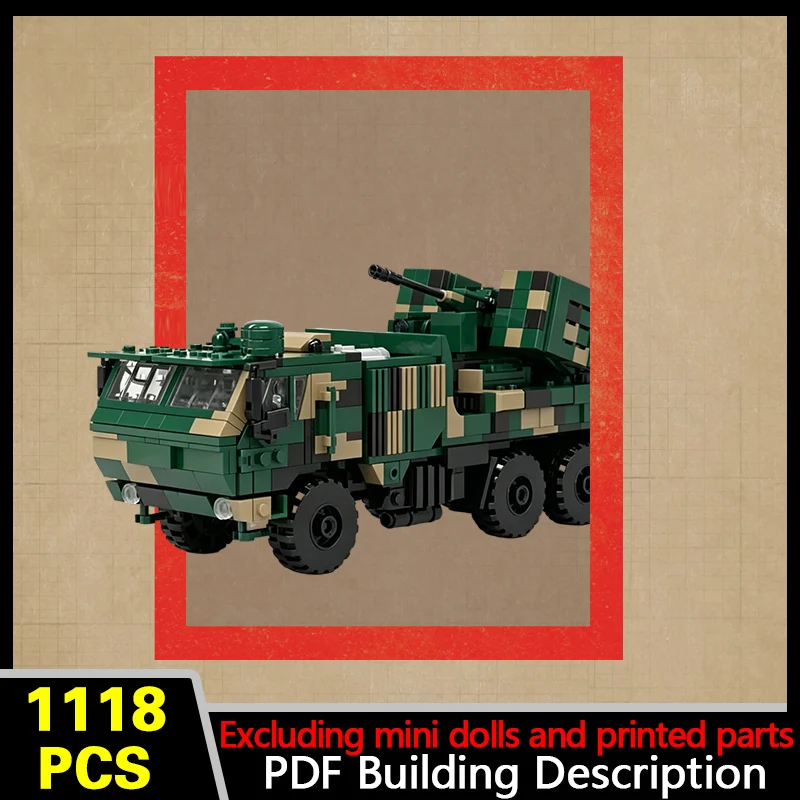 FK-3000 Air Defense System Model MOC Building Bricks War Equipment Modular Technology Gifts Holiday Assemble Children Toys Suit