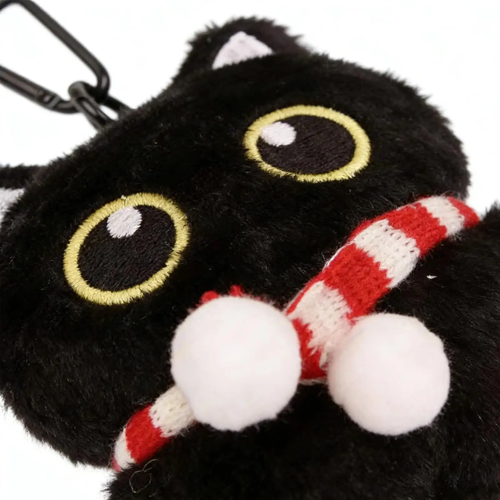 

Black Cat Plush Keychain Plush Keychain Decor Cat Keyring Pendant For Kids Adults Backpack Handbag Travel Commuting Birthday